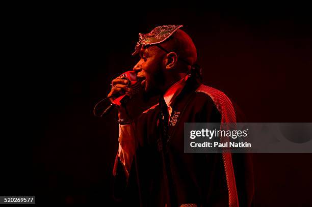 American rapper Mos Def performs onstage at the Congress Theater, Chicago, Illinois, February 13, 2010.