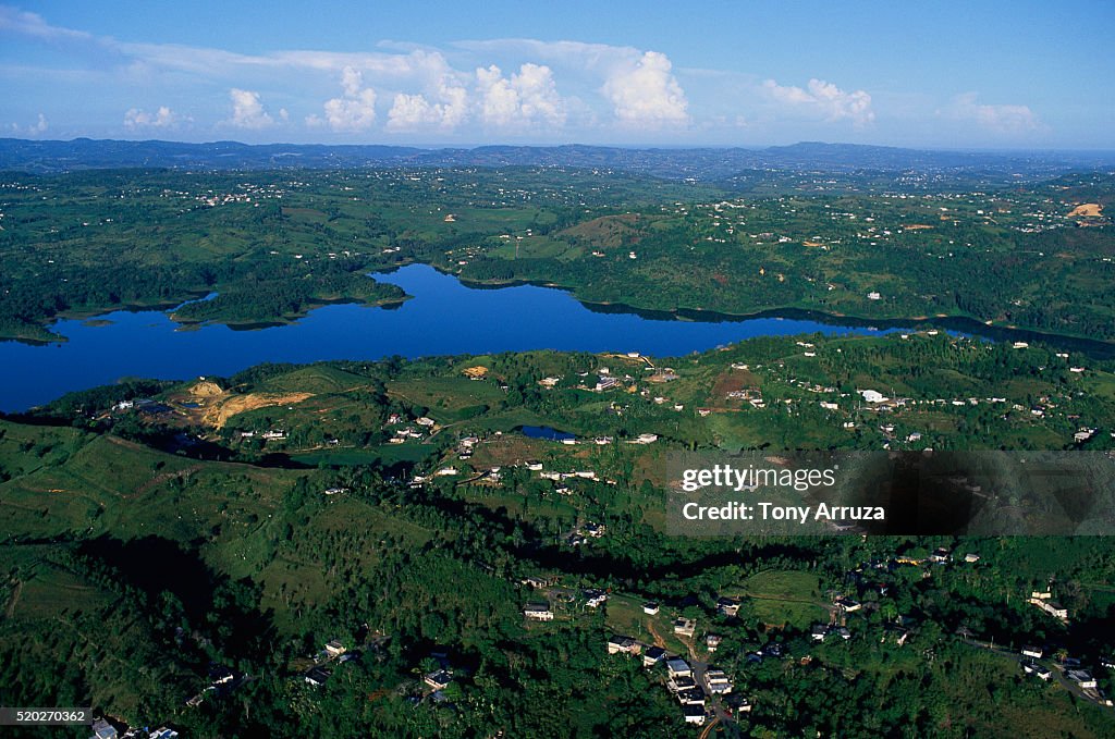 Aerial View of Guajataca Lake