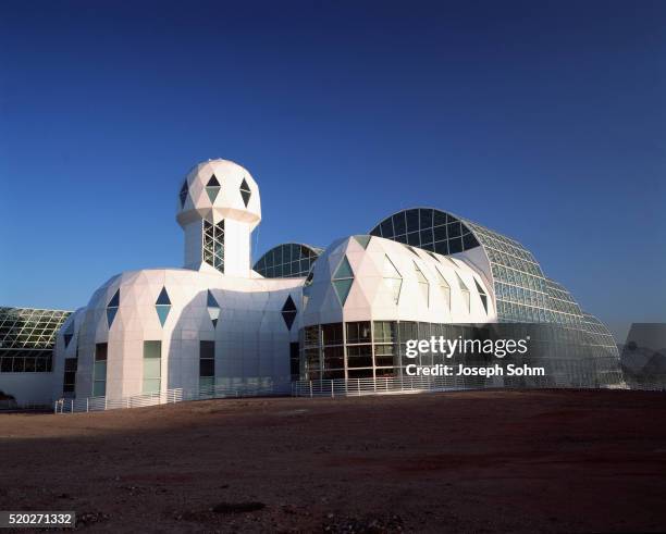 biosphere ii: living quarters - biosphere 2 arizona stock pictures, royalty-free photos & images