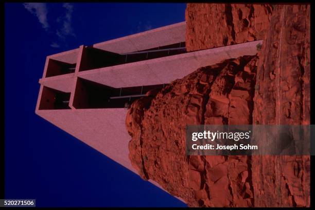 chapel in desert rock - chapel of the holy cross sedona stock pictures, royalty-free photos & images