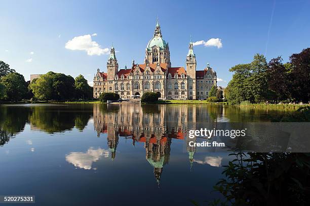 hannover/ germany - new town hall - hanover germany stock-fotos und bilder