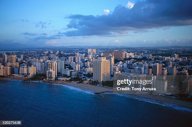 puerto rican shoreline - condado beach stock pictures, royalty-free photos & images