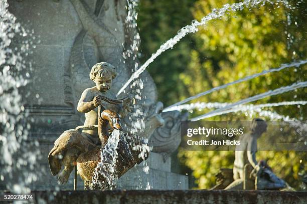 detail of fontaine de la rotonde - aix en provence stock pictures, royalty-free photos & images