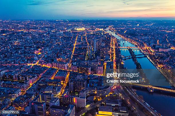 paris-france - paris aerial stock pictures, royalty-free photos & images