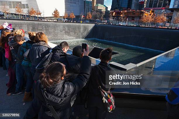 school children at the national september 11th memorial. - ground zero stock pictures, royalty-free photos & images