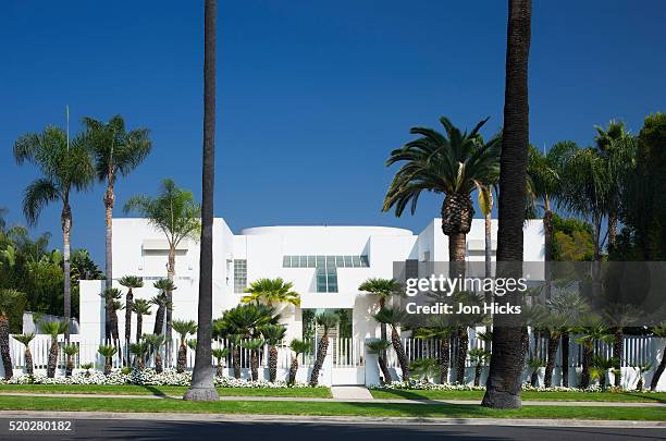 a private residence in beverly hills. - beverly hills house stock pictures, royalty-free photos & images