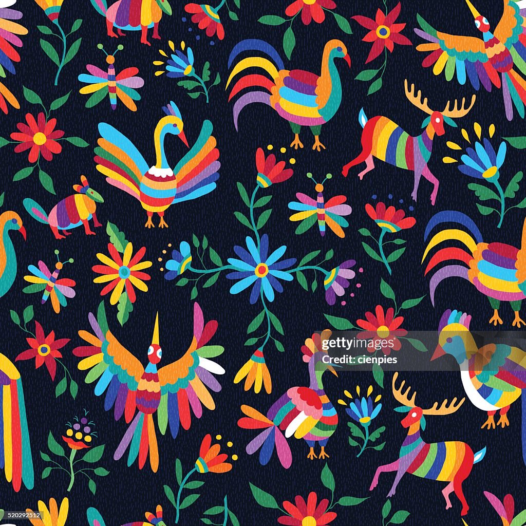 Spring Animals Pattern Border Colorful Spring Pattern Of Wild Animal And Flower High-Res Vector ...