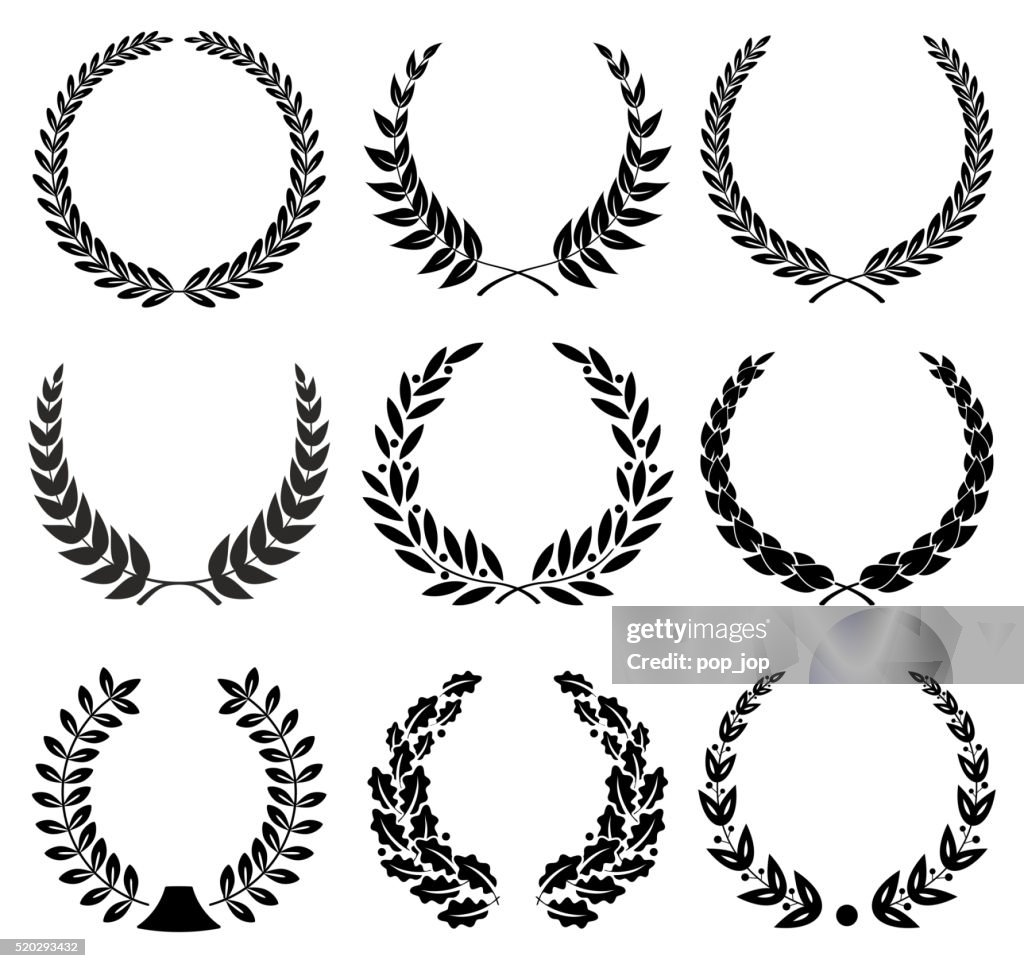 Laurel Wreaths Set - illustration