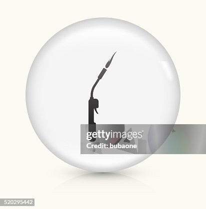 Blacksmith Blowtorch icon on white round vector button Blacksmith Blowtorch icon on white round vector button