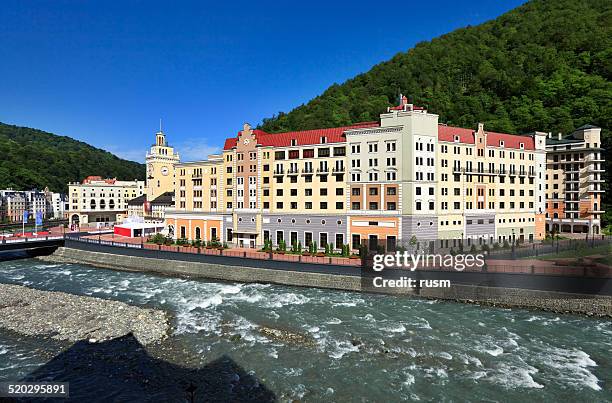 rosa khutor alpine resort, russia - krasnaja poljana sotji bildbanksfoton och bilder