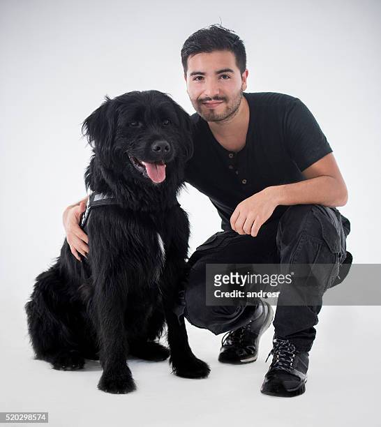 hermoso negro perro - hairy back man fotografías e imágenes de stock