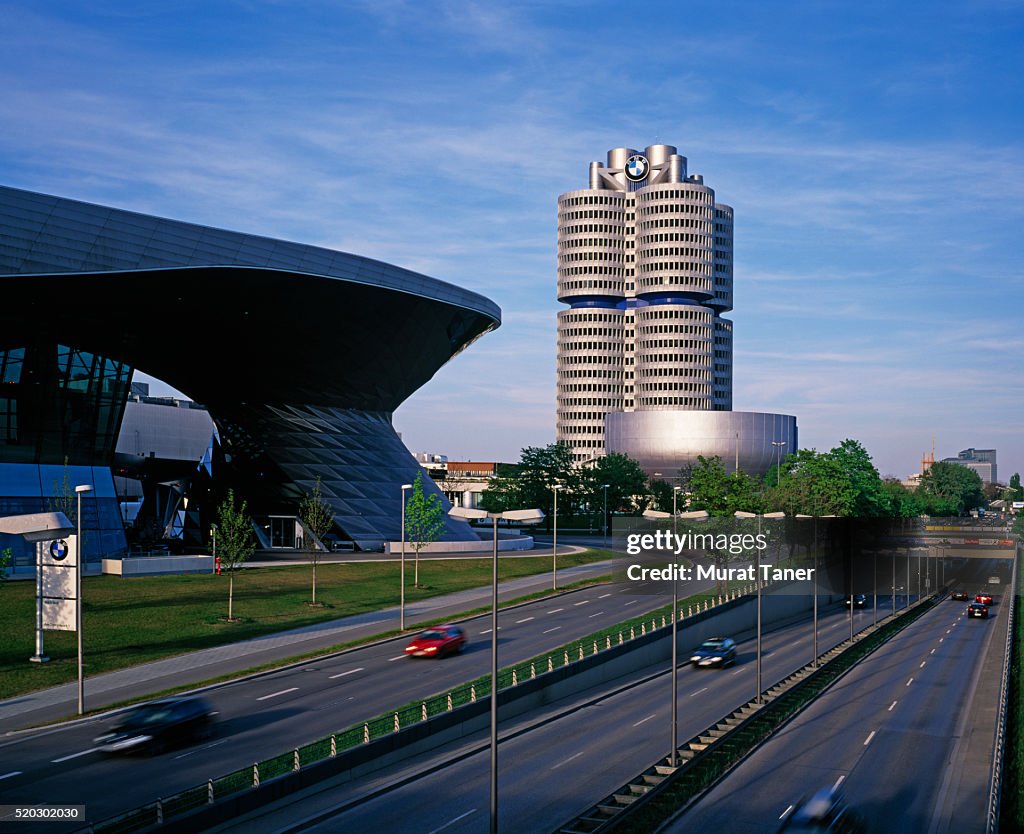 BMW Headquarters with BMW Museum and BMW Welt buildings