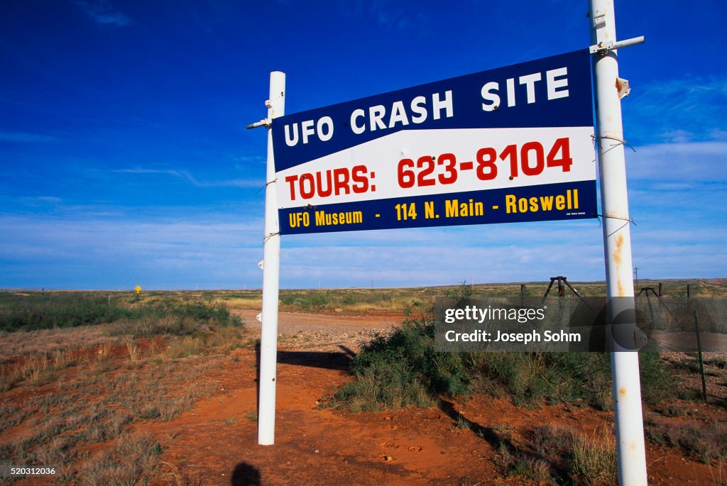 Sign for UFO Tours