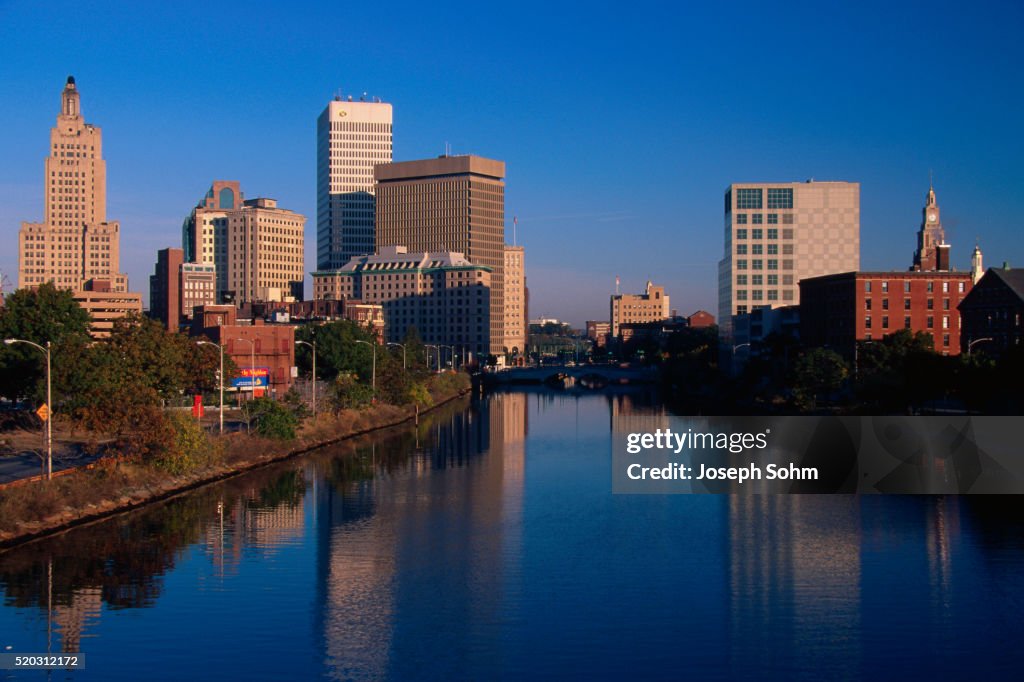Providence Skyline and Seekonk River