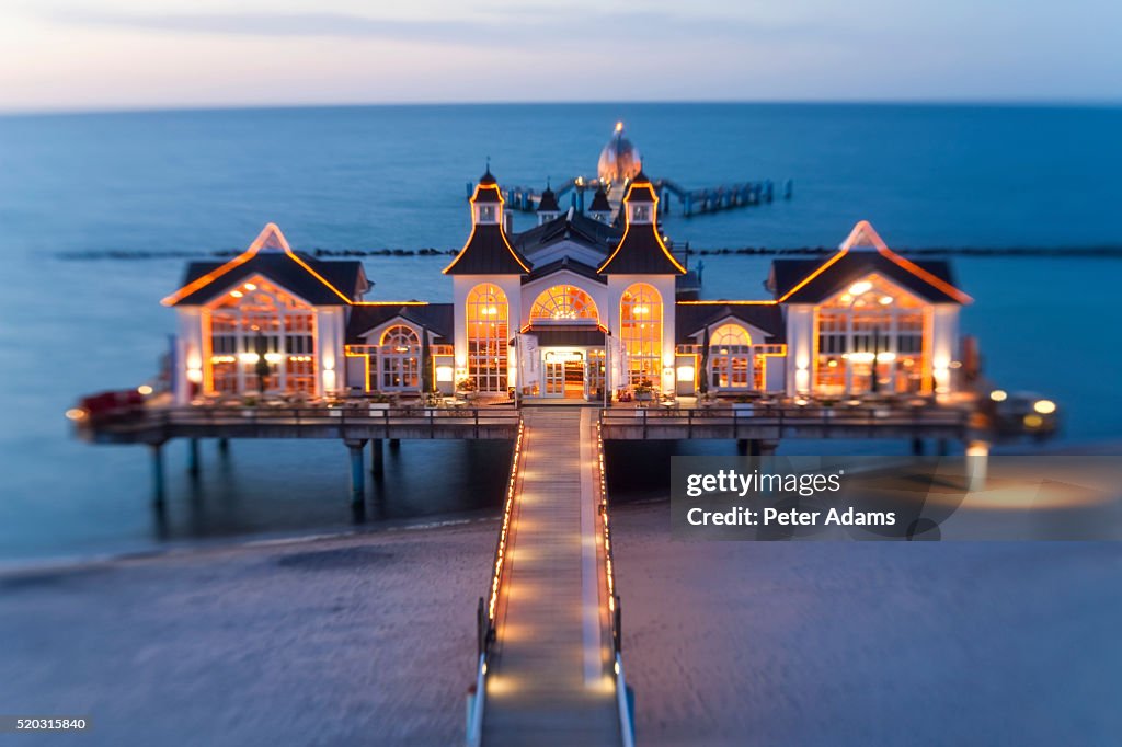 Pier at Sellin on Rugen Island in Germany