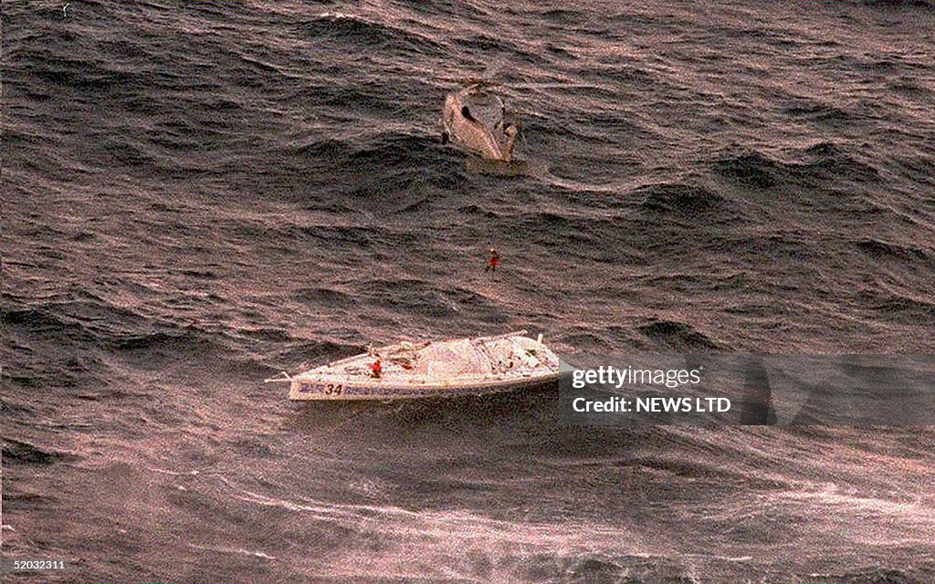 Autisiere Rescue French solo sailor Isabelle Autissier sits near the bow of her... News ...
