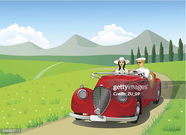 joyride - vintage car stock-grafiken, -clipart, -cartoons und -symbole