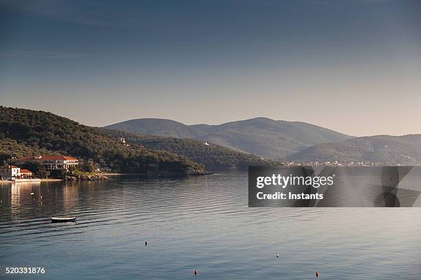 pilion sonnenuntergang - pelion stock-fotos und bilder