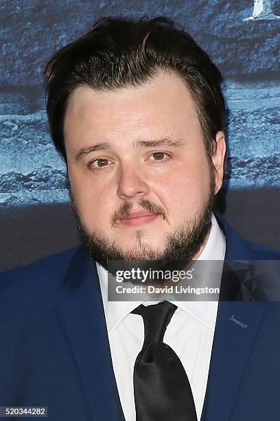 Actor John Bradley arrives at the premiere of HBO's "Game of Thrones" Season 6 at the TCL Chinese Theatre on April 10, 2016 in Hollywood, California.