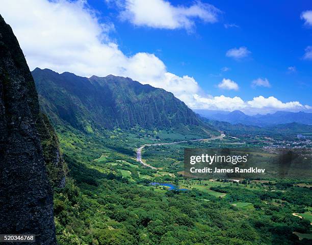 koolau range landscape - kaneohe bildbanksfoton och bilder