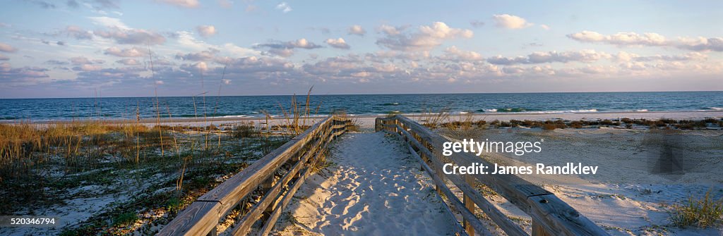Sandy Walkway Leading to a Beach