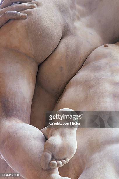 detail of rape of the sabine women by giambologna - loggia dei lanzi stock pictures, royalty-free photos & images