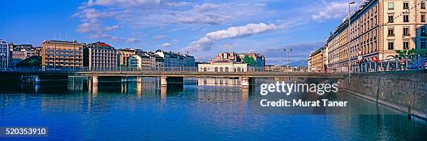 cityscape of a swiss city - geneva skyline ストックフォトと画像