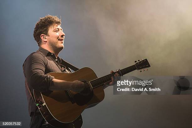 Marcus Mumford of Mumford and Sons performs at BJCC on April 10, 2016 in Birmingham, Alabama.