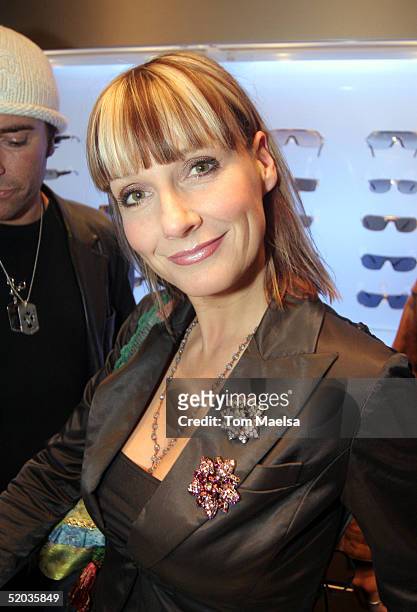 Kim Fisher is seen at the opening of the new Porsche Design Store - selling not cars but accessories - at Kurfuerstendamm on January 19, 2005 in...