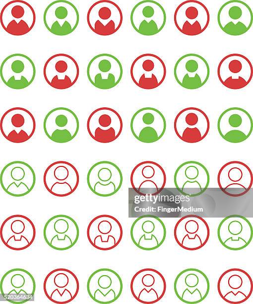 avatar icon set - user avatar stock illustrations