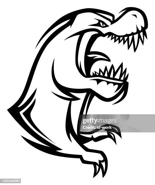 angry dinosaur - bark stock illustrations