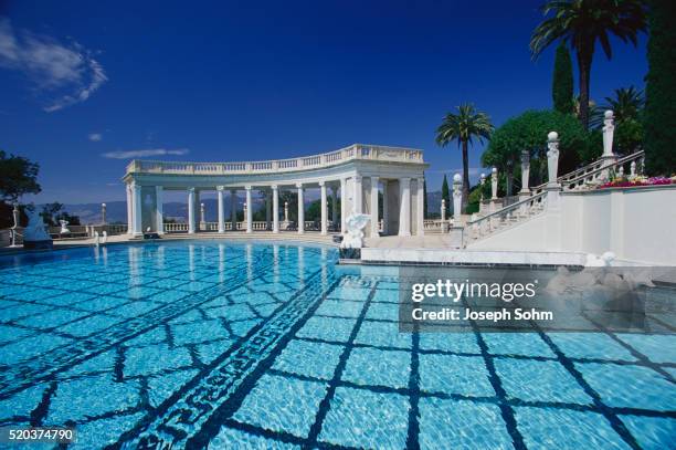 neptune pool at hearst castle - hearst castle stock pictures, royalty-free photos & images