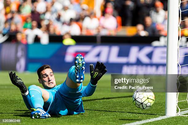 Sergio Rico Gonzalez of Sevilla CF during La Liga match between Valencia CF and Sevilla CF at Mestalla Stadium. Valencia win, 2-1 to Sevilla CF in La...