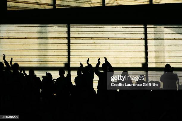 General view of fans at Pride Park during the Coca-Cola Championship match between Derby County and Sunderland at Pride Park on January 16, 2005 in...