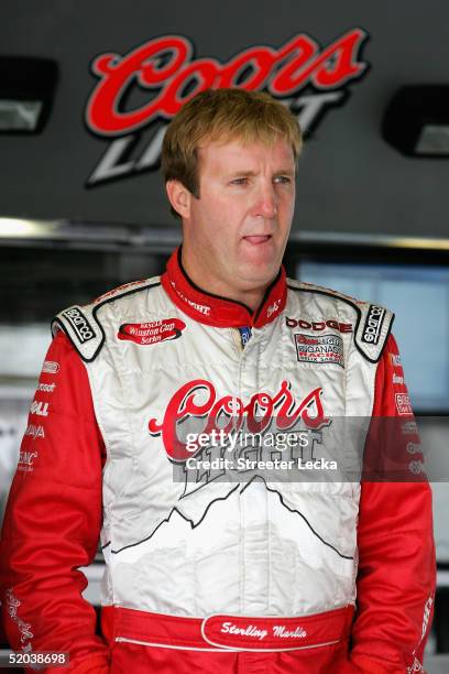 Sterling Marlin, driver of the Ganassi Racing Coors Light Dodge Charger, watches on during Nascar Nextel Cup testing, on January 20, 2005 at Daytona...