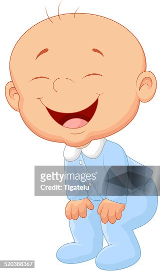 Cartoon Baby Boy Laughing High-Res Vector Graphic - Getty Images