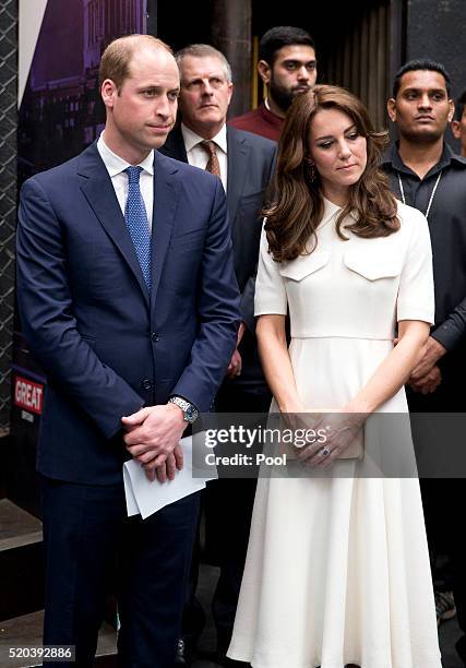 Prince William, Duke of Cambridge and Catherine, Duchess of Cambridge meets young entrepreneurs during a visit to Mumbai on April 11, 2016 in Mumbai,...