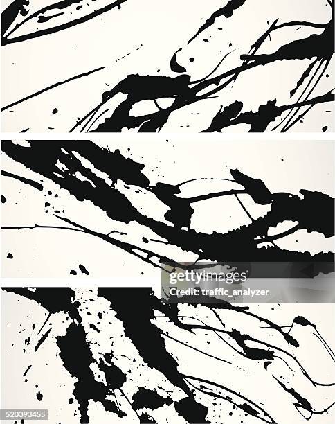 abstract grunge banners - abstract black stock illustrations