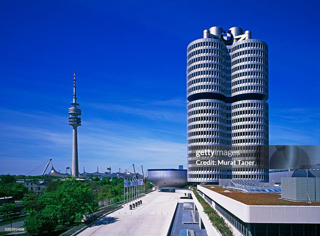 BMW Headquarters and Olympic Tower in Munich