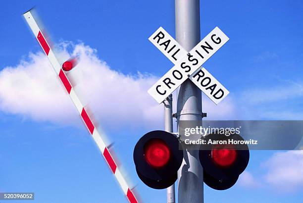 railroad crossing signal - 踏切 ストックフォトと画像