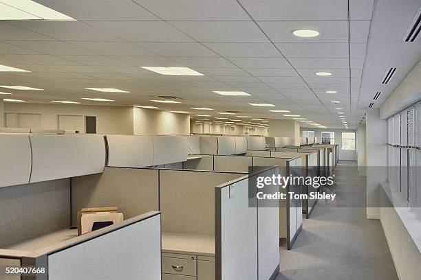 corporate office - office cubicle stock-fotos und bilder