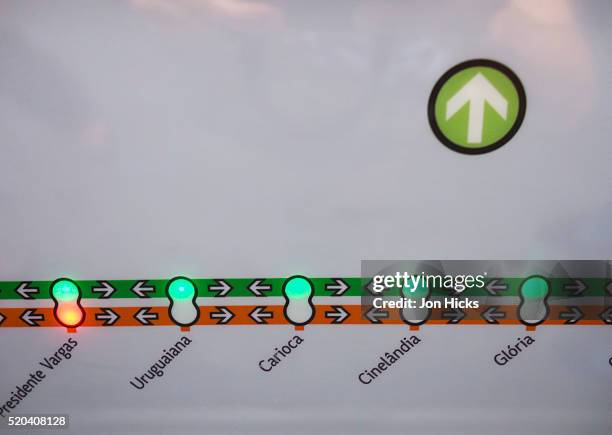 metro rio route map. - rio de janeiro map stock pictures, royalty-free photos & images