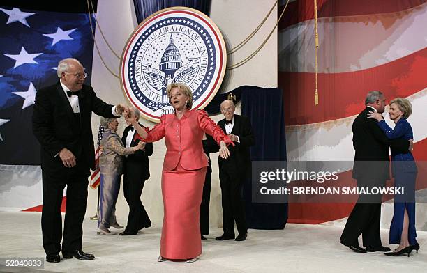 United States: US Vice President Dick Cheney and hiks wife Lynne dance among other couples at the Texas Wyoming Ball, part of the festivities marking...