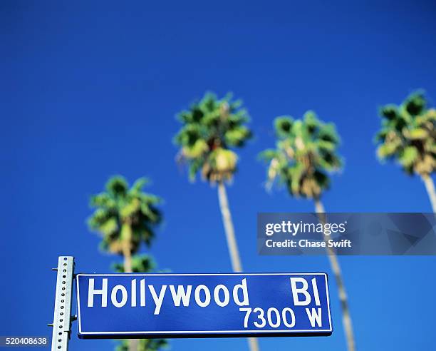 hollywood boulevard sign - hollywood california - fotografias e filmes do acervo
