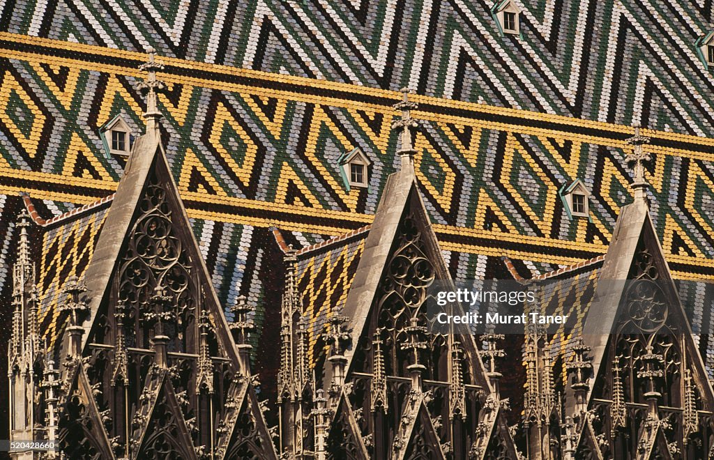 Roof of the St. Stephan's Cathedral in Vienna, Austria