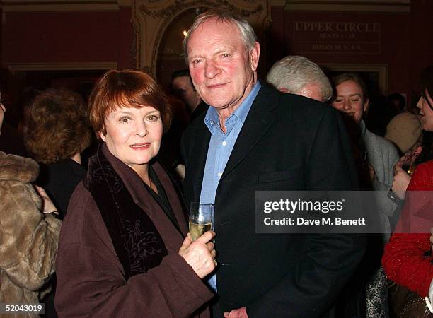 Actors Isla Blair and Julian Glover attend the 1st Anniversary Performance of "Journeys End " - featuring cast from last summer's run at The...