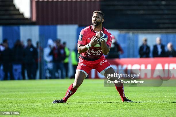 Delon Armitage of Toulon during the European Rugby Champions Cup Quarter Final between Racing 92 v RC Toulon at Stade Yves Du Manoir on April 10,...