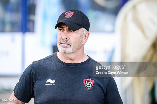 Toulon forwards coach Jacques Delmas before the European Rugby Champions Cup Quarter Final between Racing 92 v RC Toulon at Stade Yves Du Manoir on...