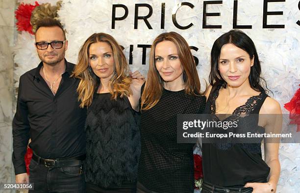 Jim Corr, Caroline Corr, Sharon Corr and Andrea Corr of The Corrs attend the photocall before offering an acoustic concert on April 8, 2016 in...