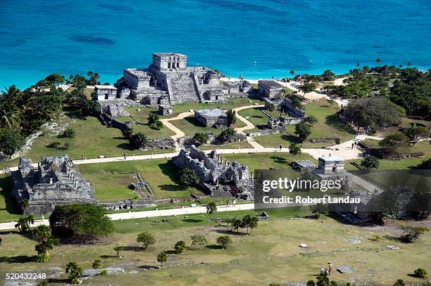 tulum, mexico - old ruin stock pictures, royalty-free photos & images